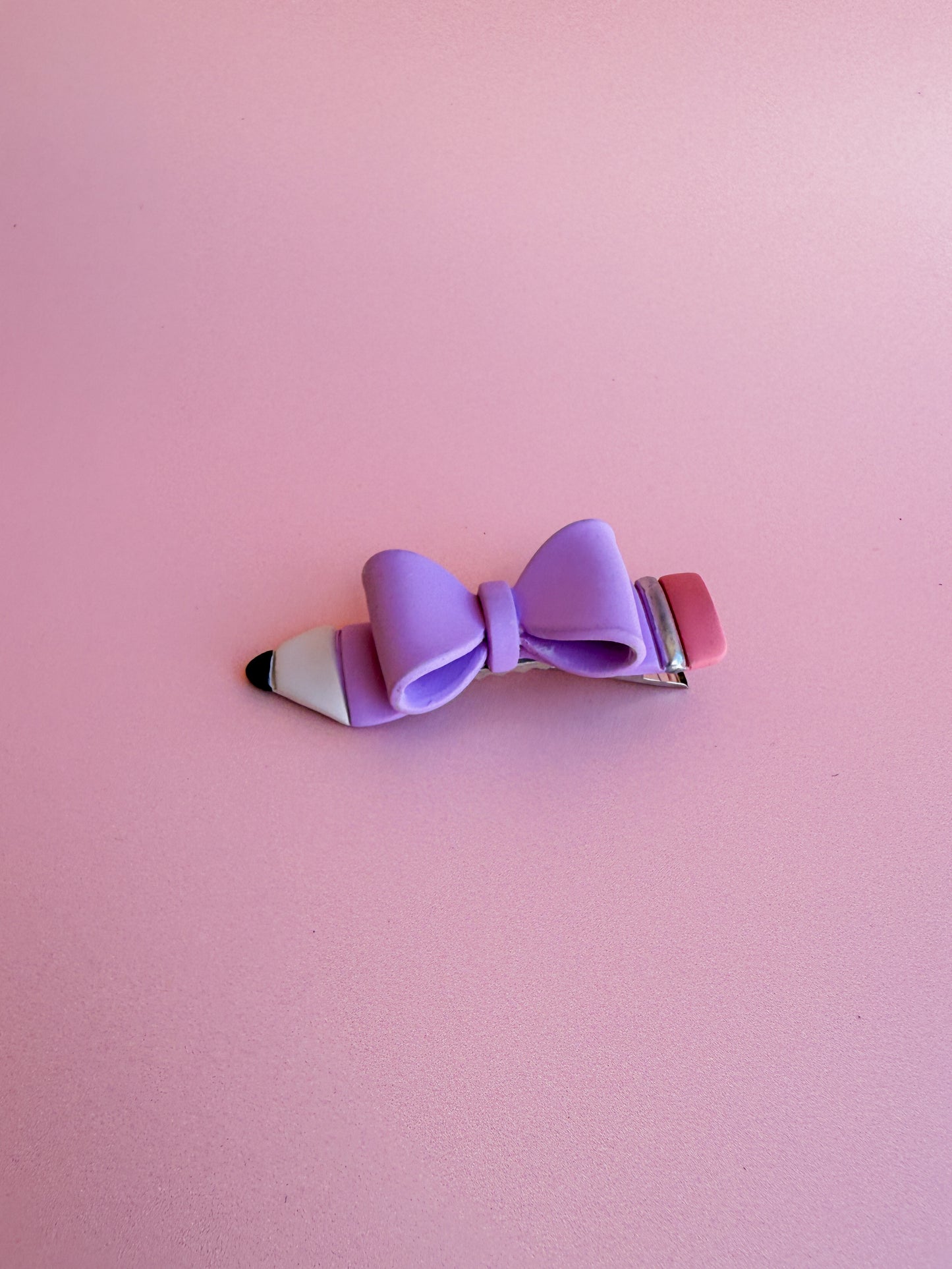Handmade Polymer Clay Pencil Hair Clips