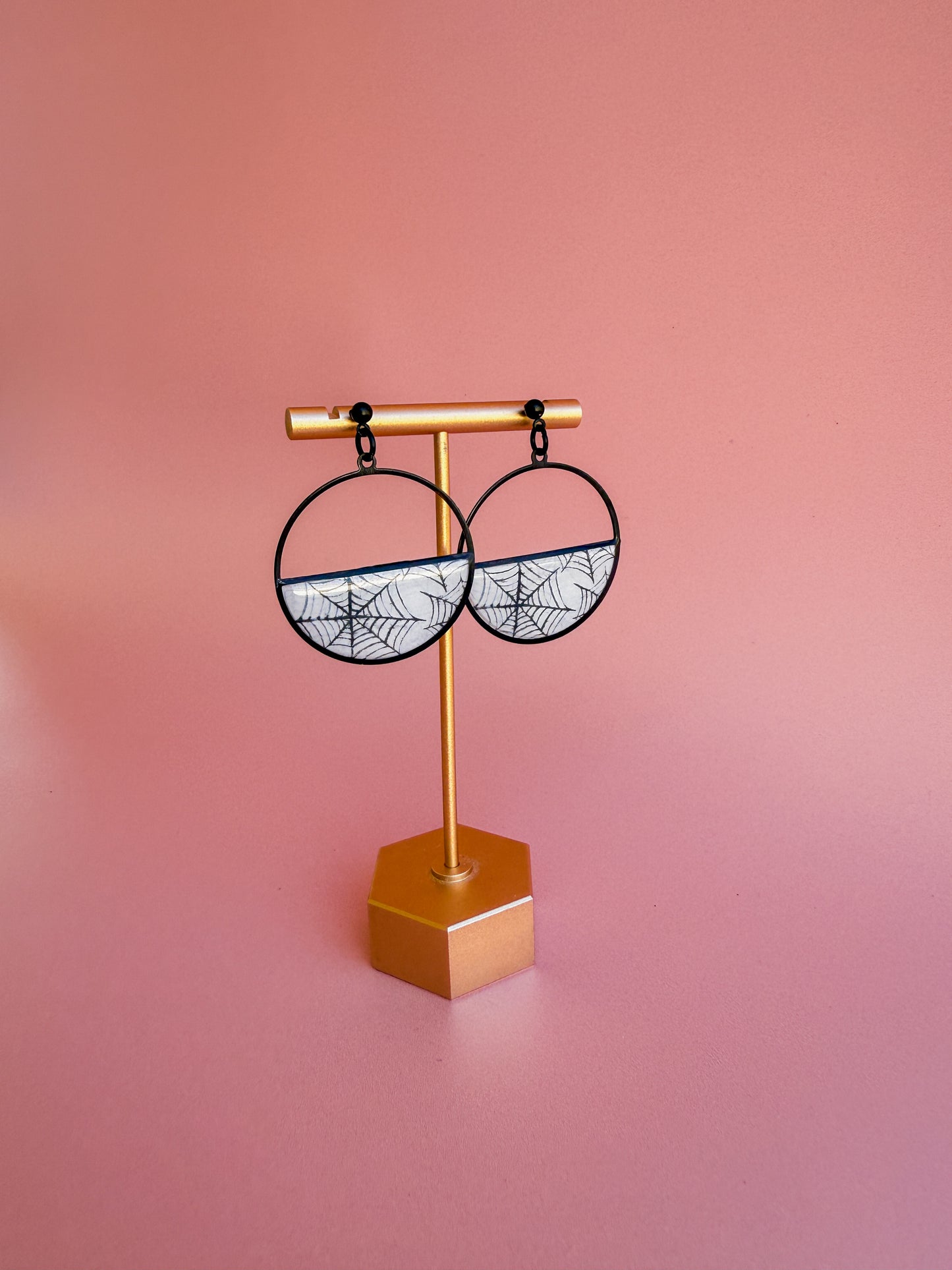 Spooky Spiderweb Pattern Earrings Set - Ghost & Statement Designs