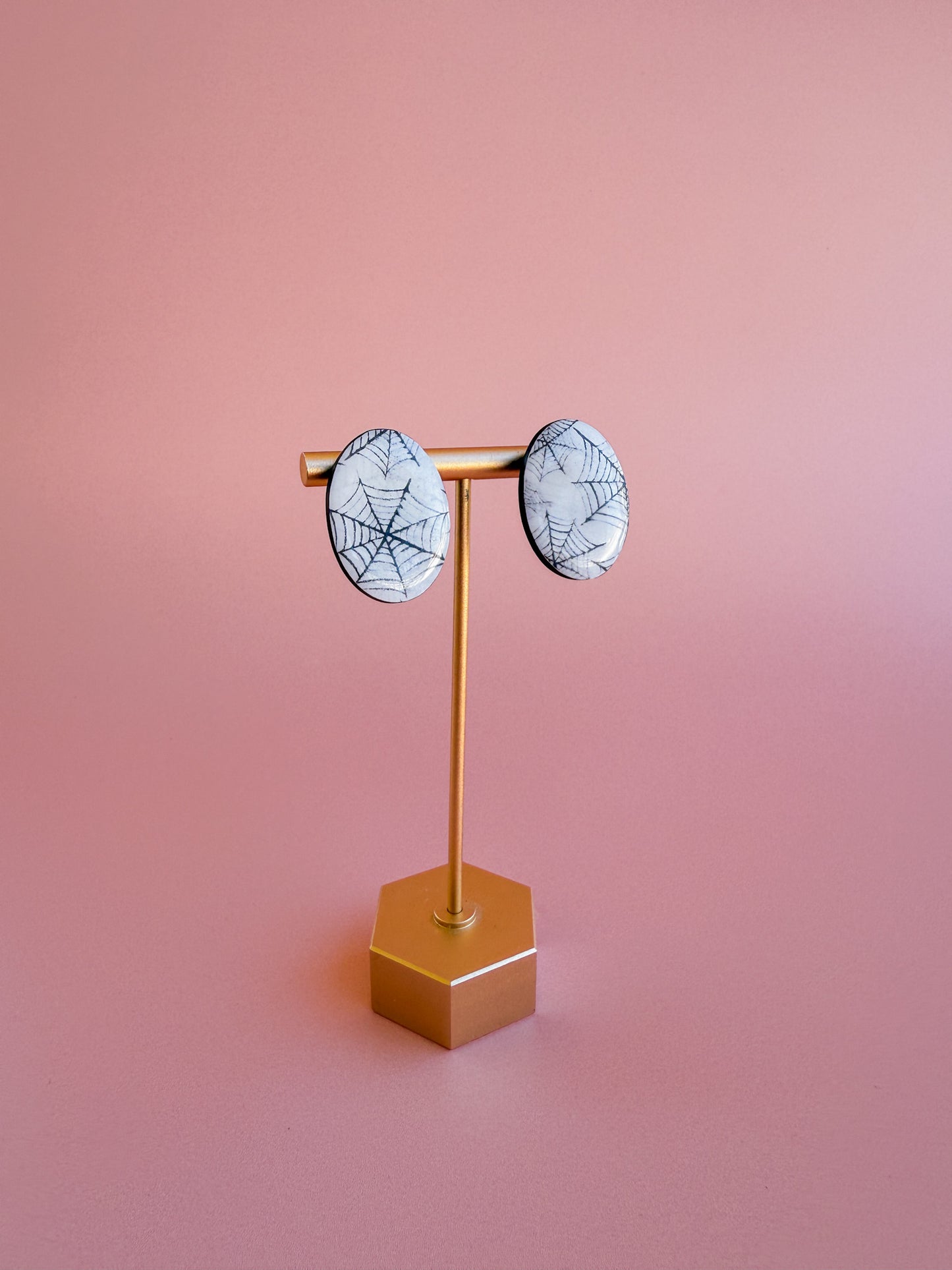 Spooky Spiderweb Pattern Earrings Set - Ghost & Statement Designs