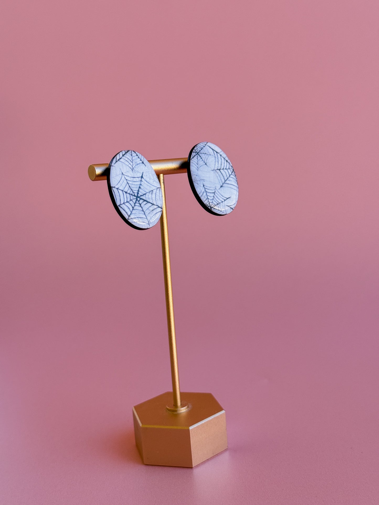 Spooky Spiderweb Pattern Earrings Set - Ghost & Statement Designs