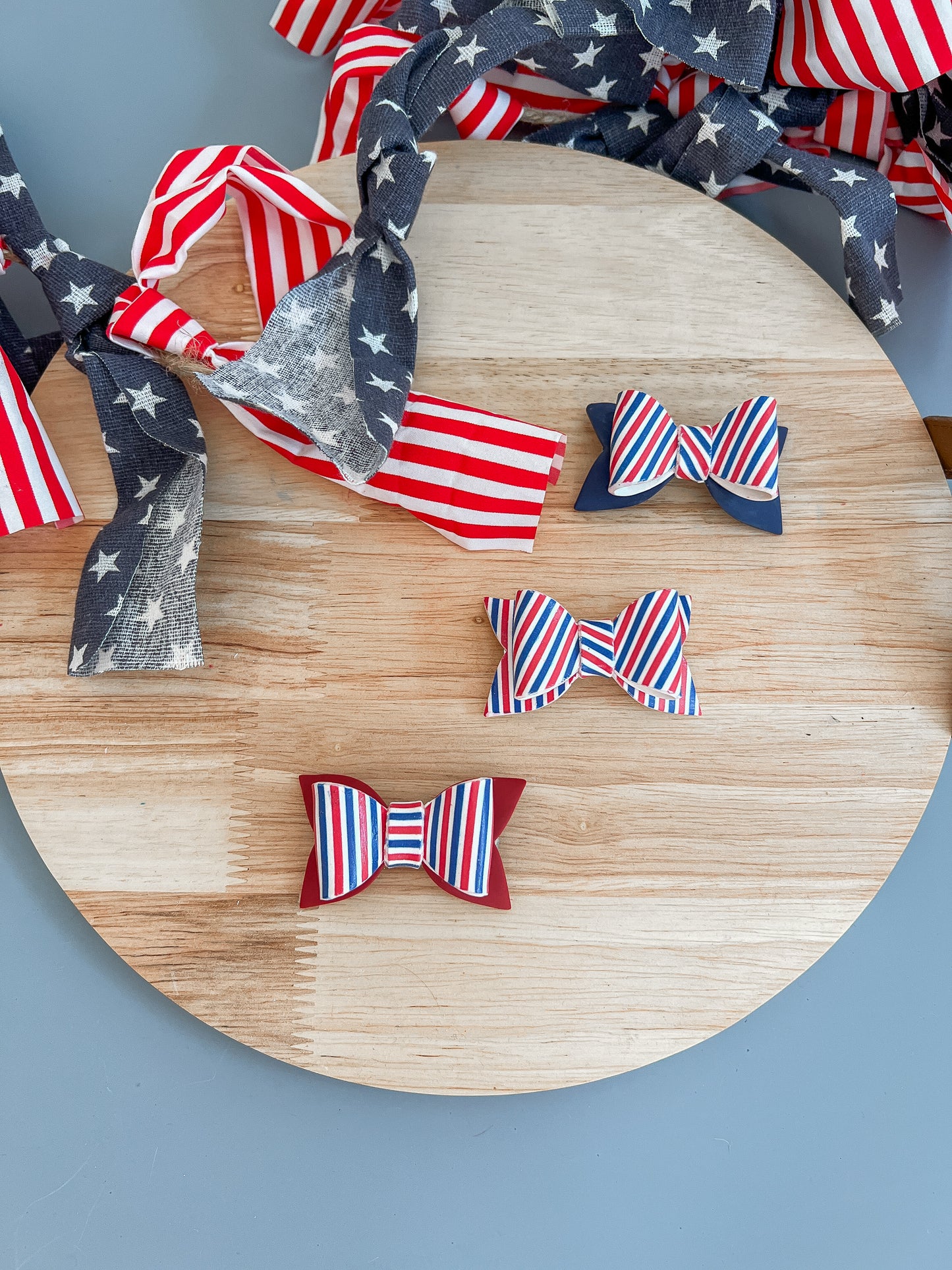 Striped Americana Bow