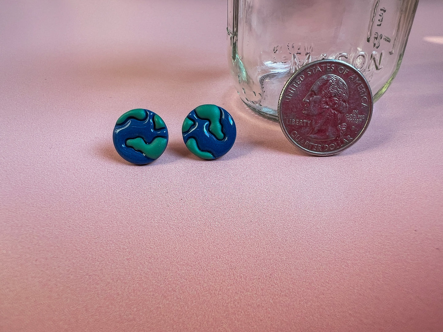 Handmade Polymer Clay Back-to-School Stud Earrings